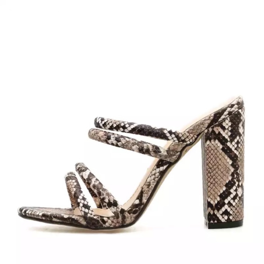 Snakeskin mules
